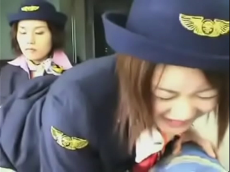 JAV Goddess Spanked by Her Dom Flight Attendant!