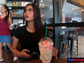 Sipping on Starbucks with a Luscious Big-Ass Asian Teen - A JAV Experience You Won't Forget!