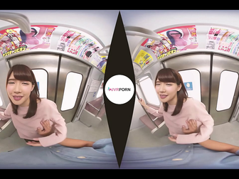 Japanese Teen VR Porn: Tram-geek's Ultimate Fantasy Come True!
