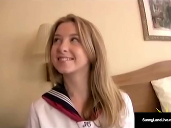 Witness the Frenzied Noodling of Sunny Lane's Wet Pussy by a Horny Asian!