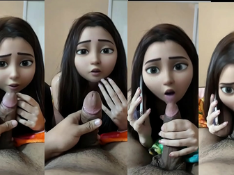 JAV NTR: My Step Sister-in-Law's Whore Talks Dirty While Sucking My Cock on the Phone with Her Husband