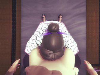 Japanese Manga Anime Porn: A Luscious and Enchanting POV Ride with Shinobu From Kimetsu no Yaiba