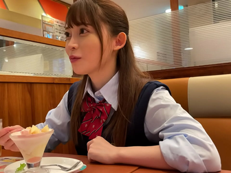 A Japanese enchantress with a luscious chest licks her nipples before taking cock in her hairy pussy